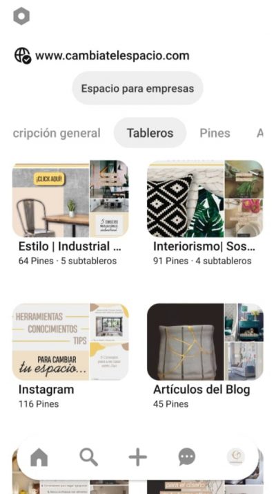 Usar Pinterest para encontrar inspiración