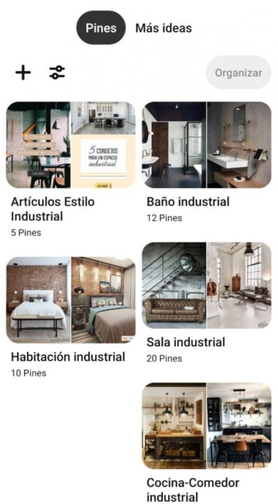 Usar Pinterest para encontrar inspiración