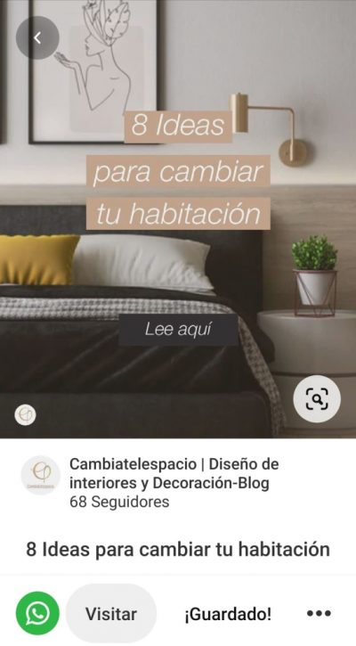 Usar Pinterest para encontrar inspiración